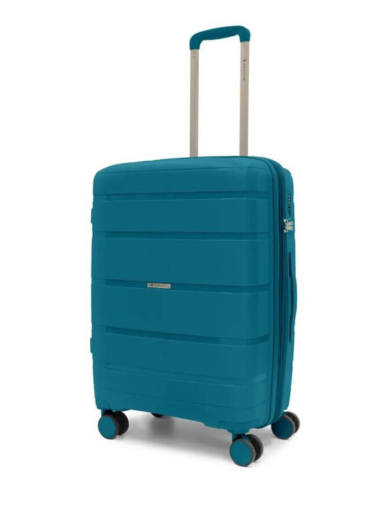 Ciak Roncato Large Hard Light Blue Travel Suitcase Height 75cm