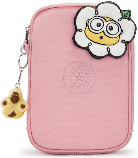 Kipling 100 Pens Pencil Case Pink