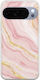 Cracked Marble Pink Gold Case Google Pixel 10 Pro 5G Flexible TPU Transparent Silicone