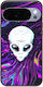 Alien Neon Google Pixel 10 Pro 5G Schwarze TPU Handyhülle aus Silikon