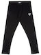 Kinderleggings Sport Lang Schwarz
