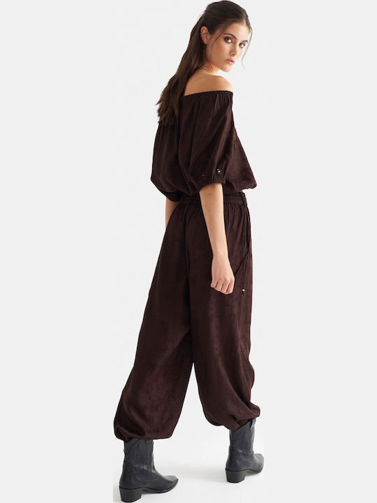 attrattivo Damen Stoffhose Braun