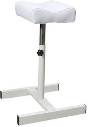 Wheeled White Footstool Wheeled White Footstool