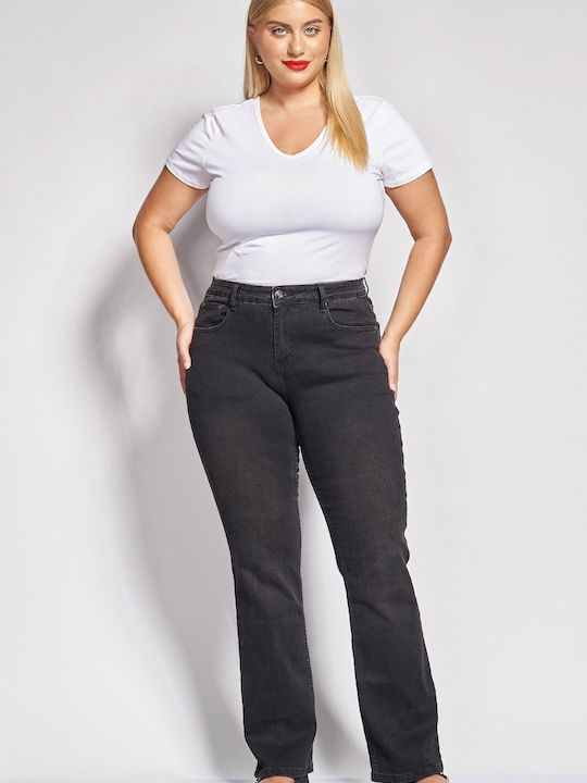 Jean Damă High Rise Bootcut Fit Gri