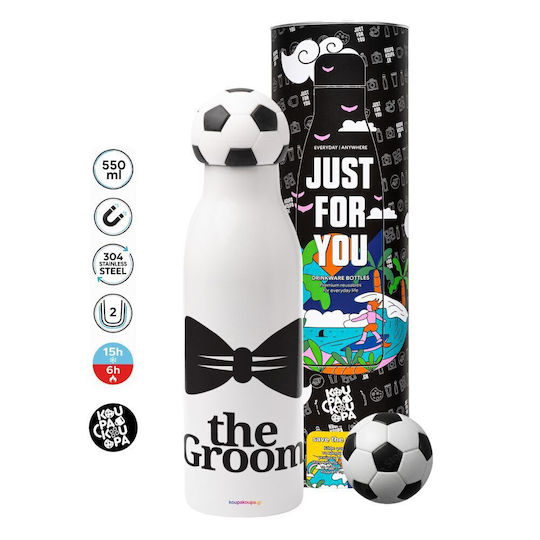 Koupakoupa The Groom Stainless Steel Thermos Bottle 550ml Soccer Ball KP 8148 Thermo Soccer
