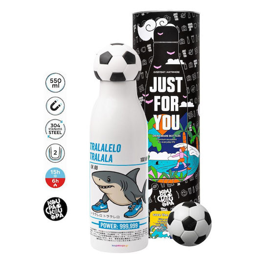 Koupakoupa Tralalero Tralala Thermos Bottle Stainless Steel 550ml Soccer Ball KP 30874 Thermo Soccer