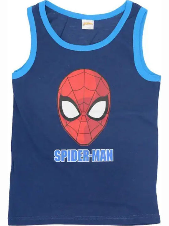 Marvel Spiderman Παιδικό Φανελάκι Μπλε