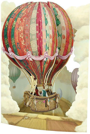 Santoro Swing 3d Pop-up Grußkarte Heißluftballon