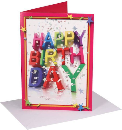 Festa Grußkarten Happy Geburtstag Stern 12,5x17,5cm mit Musik