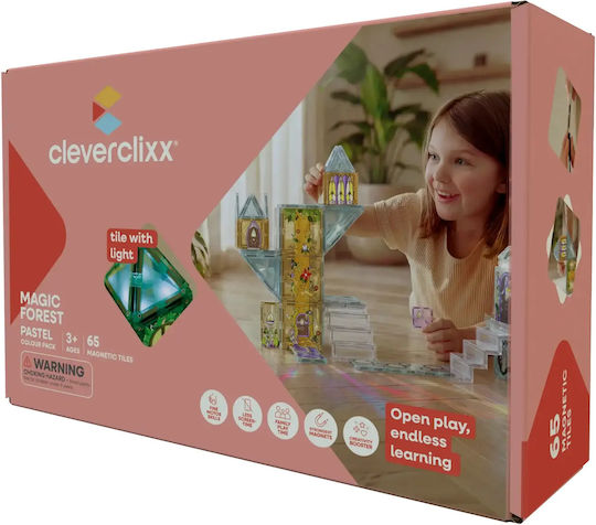 Cleverclixx Magnetisches Spielzeug Bau- und Konstruktionsspielzeug Pack Pastell
