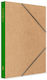 Unipap File Box with Rubber Band Micro Velcro 1.5cm Green