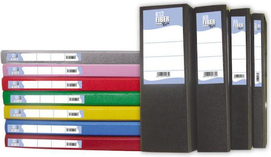 Unipap Fiber File Box with Rubber Band Blue 12 Pieces 25x35