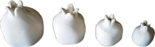 Rodi Tabletop Lucky Charm Pomegranate White Ceramic 4cm