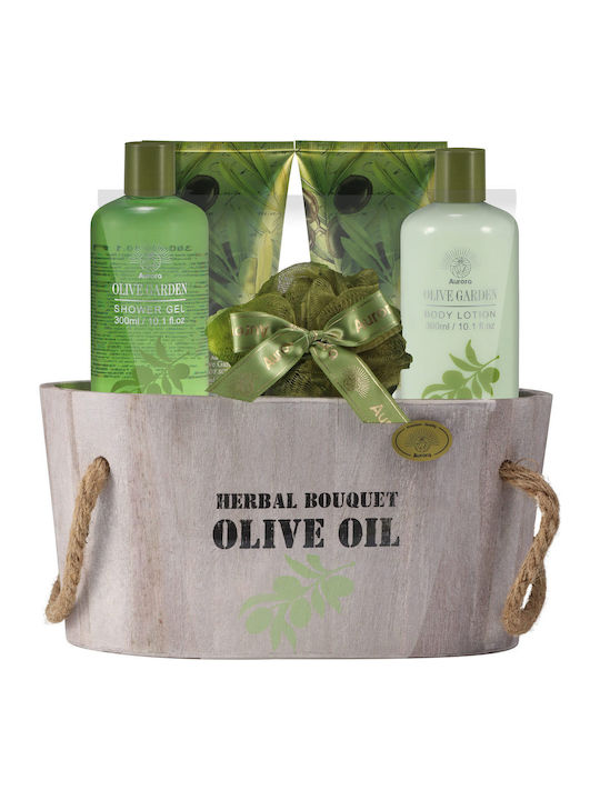 Aurora Olive Σετ Δώρου Καλάθι 5τμχ