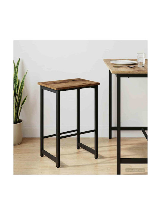 Barhocker Hölzernes Braun-Schwarz 40x32x64cm