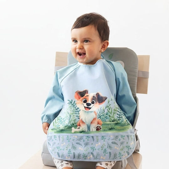 Kiokids Водоустойчива Текстилна Престилка с Ръкави Кученце за 4 m+