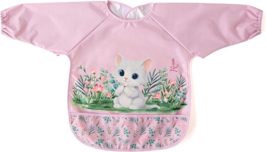 Kiokids Wasserdichte Stoffschürze mit Ärmeln Katze für 4 m+ Kiokids Wasserdichte Stoffschürze mit Ärmeln Katze für 4 m+