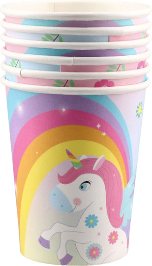 Festa Χάρτινο Ποτήρι 12εκ 6 Τμχ Unicorn