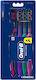 Oral-B Clean Manual Toothbrush Medium Pink Purple Turquoise 4 Pieces