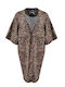 Μακριά Γυναικεία Ζακέτα Leopard Print