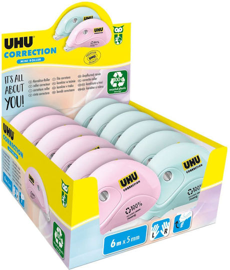 Uhu Коректорна Лента Mini Pastel 5mmx6m Два Цвята