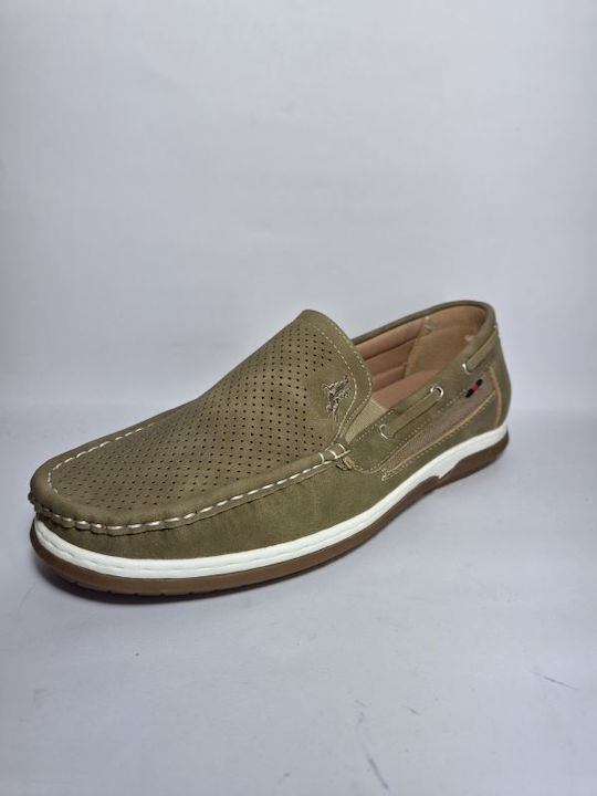 Men's Moccasins in Green Colour