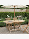 Zusammenklappbarer Gartentisch Natürliche Holzfarbe 160x80x76cm