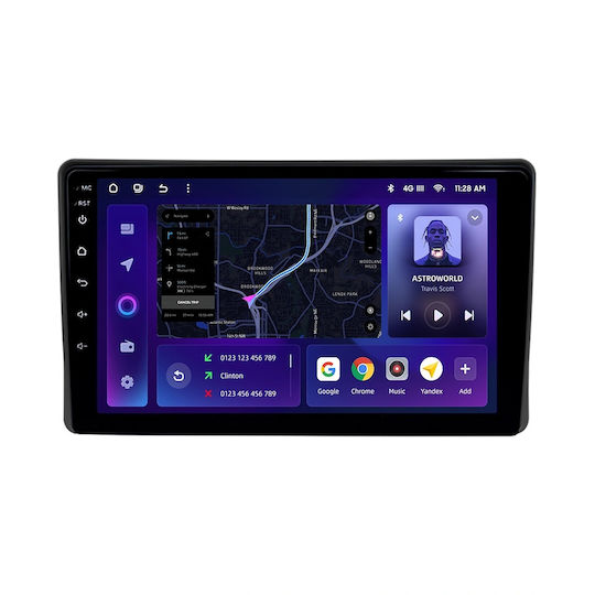 Moss M3 Автомобилна Навигация Fiat Panda 2003-2012 4+32GB 9" QLED Octa-core 2GHz Android 4G Bluetooth 5.1 DSP