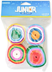 Junior Set of 4 Decorative Ribbons Gofre 35mm 12m
