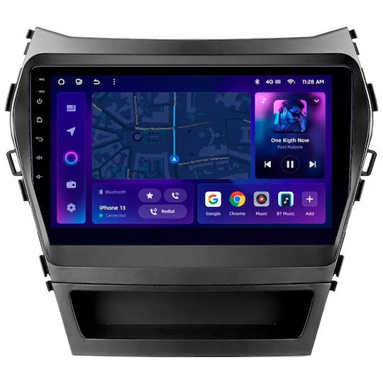 Car Navigation Moss M3 Hyundai Santa Fe 3 2013-2018 4+32gb 9" Qled Octa-core 2ghz Android 4g Bluetooth 5.1 Dsp Variant A