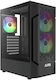 Gamdias Aura GC7 Gaming Middle Tower Carcasă PC cu Deschidere Laterală și Iluminare ARGB Negru