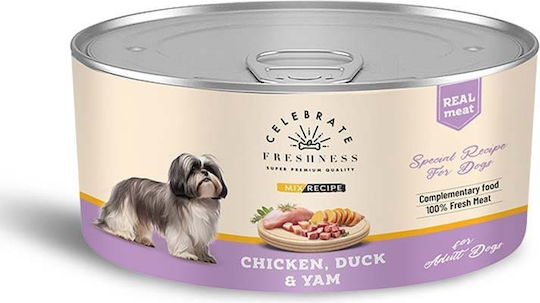Celebrate Freshness Wet Dog Food With Chicken Duck Meat And Vegetables 170gr