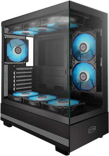 PCCOOLER C3 Q500 Gaming Middle Tower Carcasă PC cu Deschidere Laterală Negru