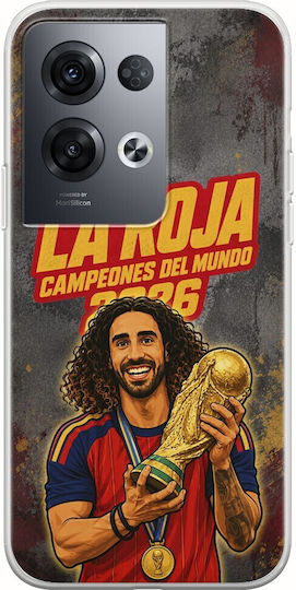 Case La Roja World Champions Marc Cucurella Oppo Reno 8 Pro 5g Flexible TPU Transparent Silicone