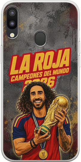 La Roja Campeones Del Mundo Marc Cucurella Samsung Galaxy M20 Flexible TPU Transparent Silicone Case
