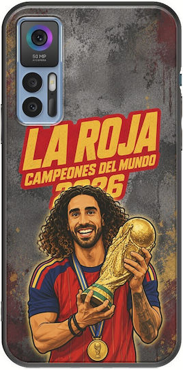 Mobile Phone Case La Roja World Champions Marc Cucurella TCL 30 30 5G 30+ Black TPU Black Silicone