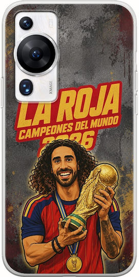 La Roja Campeones Del Mundo Marc Cucurella Huawei P60 Pro Flexible TPU Transparent Silicone Case
