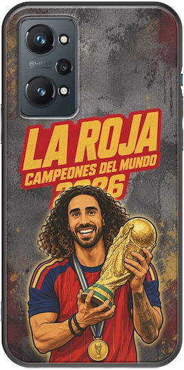 Mobile Phone Case La Roja Campeones Del Mundo Marc Cucurella Realme GT Neo 2 5G Black TPU Black Silicone