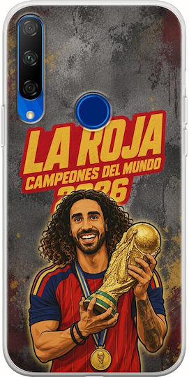 Mobile Phone Case La Roja World Champions Marc Cucurella Huawei Honor 9X Flexible TPU Transparent Silicone