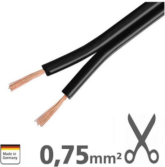 Xls075 Cablu Premium din Cupru Ampire pentru Difuzoare 2x0.75mm² 1m