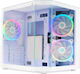 Spacer Aquarium Gaming Mini Tower Κουτί Υπολογιστή με Πλαϊνό Παράθυρο Λευκό
