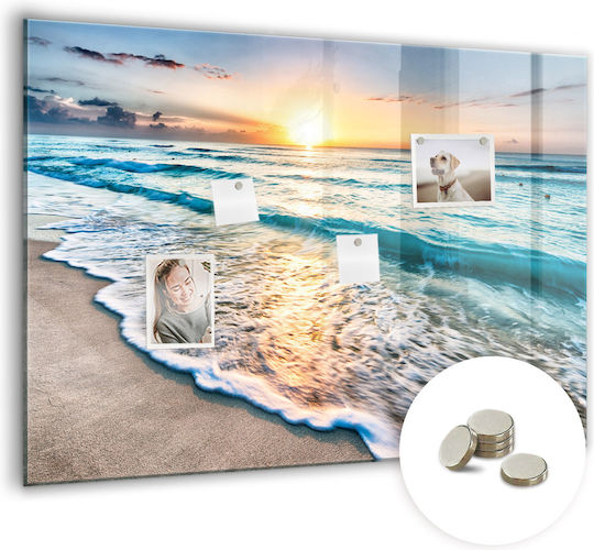 Magnetische Pinnwand Strand Sand Mit Einem Magnet 100x70