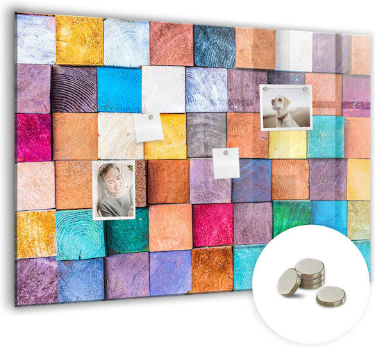 Magnetic Board Wooden Cubes One Magnet 100x70