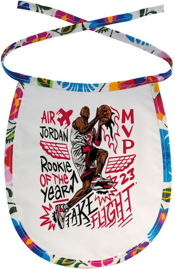 Koupakoupa Jordan Αδιάβροχη Σαλιάρα από 100% Βαμβάκι με Κορδόνι Χρωματιστή