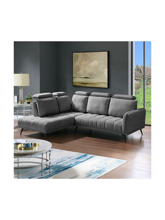 Serkas Ecke Sofa mit Rechte Ecke Grau 268x100x1...