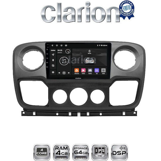 Clarion Ηχοσύστημα Αυτοκινήτου για Opel Movano Renault Master Nissan NV400 2010 > 2019 (Bluetooth/USB/WiFi/GPS/Apple-Carplay/Android-Auto)