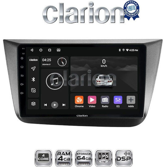 Clarion Sistem Audio Auto Pentru Seat Altea 2004 > 2015 Bluetooth USB Wi-Fi GPS Apple CarPlay Android Auto