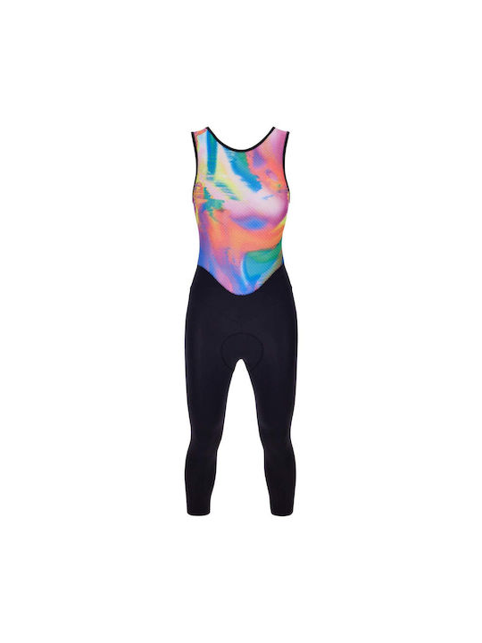 Santini Pantaloni De Ciclism Pentru Femei Cu Bretele Multicolori