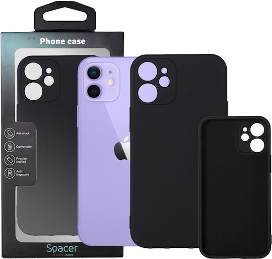 Spacer Задна Корица Силикон 2mm Черна (iPhone 12 mini)