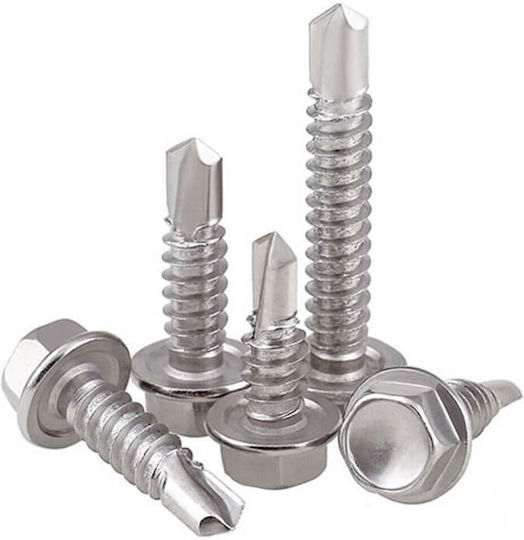 Inox Selbstschneidende Inox Sechseck Schraube mit Durchmesser M5.5 und Länge 25mm 100 Stück